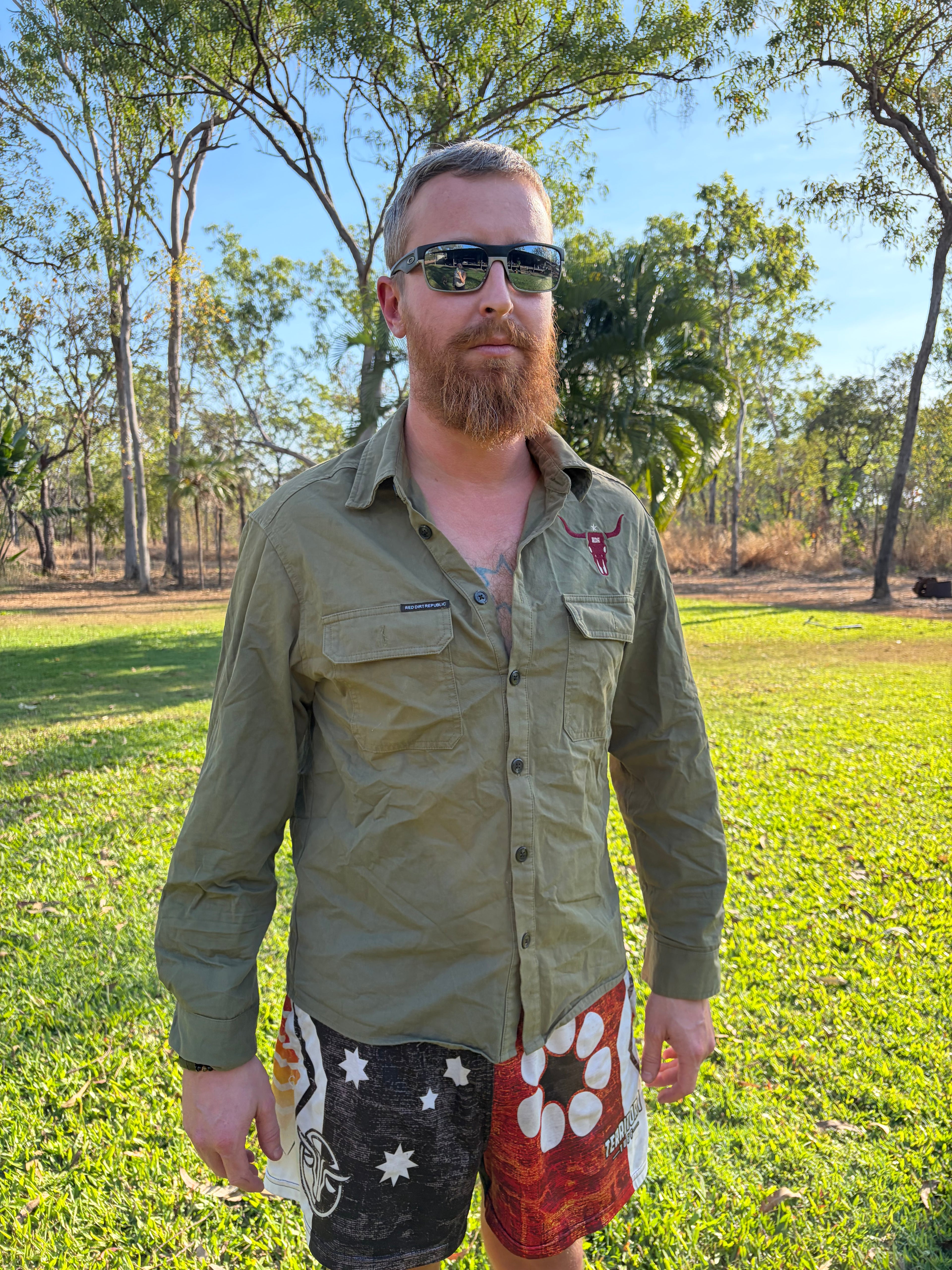 Men’s fit RDR Outback Work Shirt - Army Green