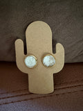 Cowhide Studs - Authentic Outback Leather Earrings (set 2)