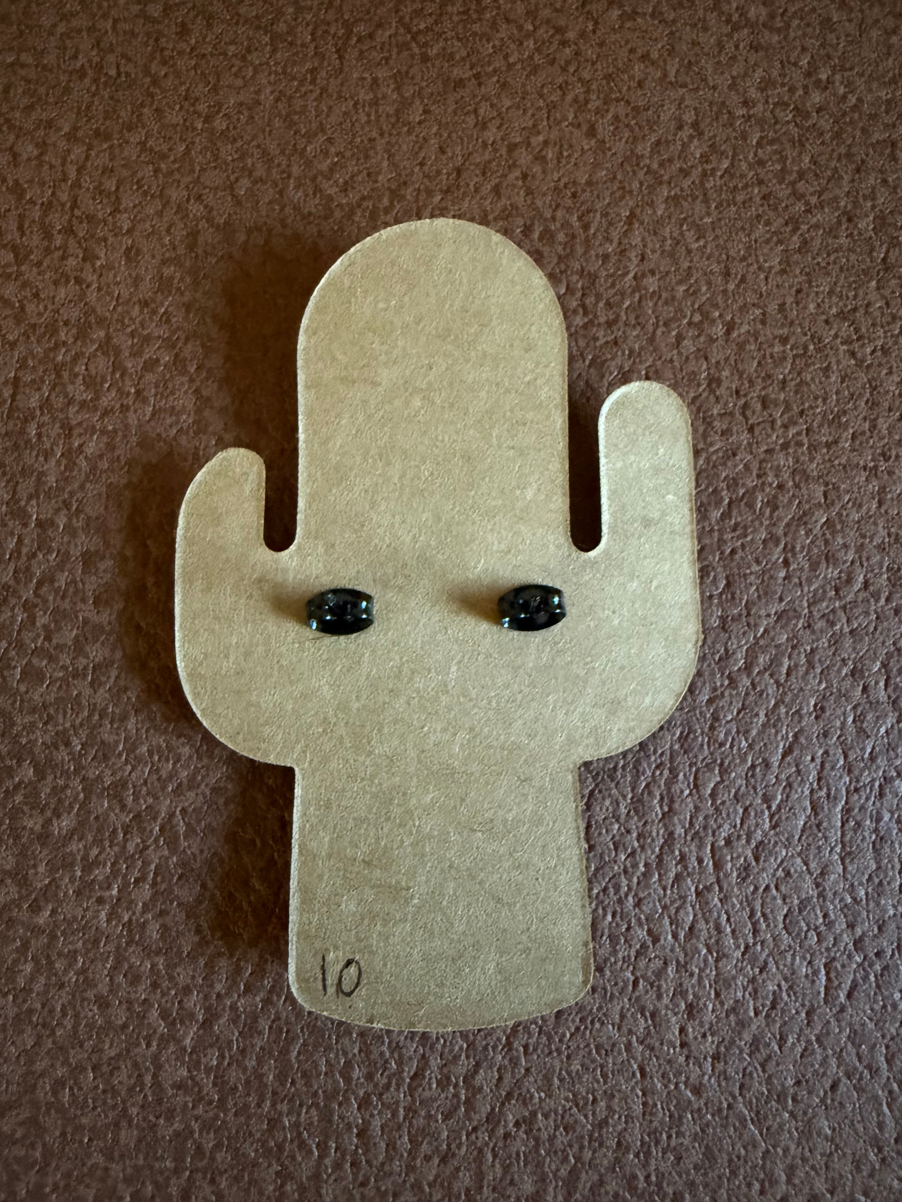 Cowhide studs - Authentic Outback Leather Earrings (set 10)