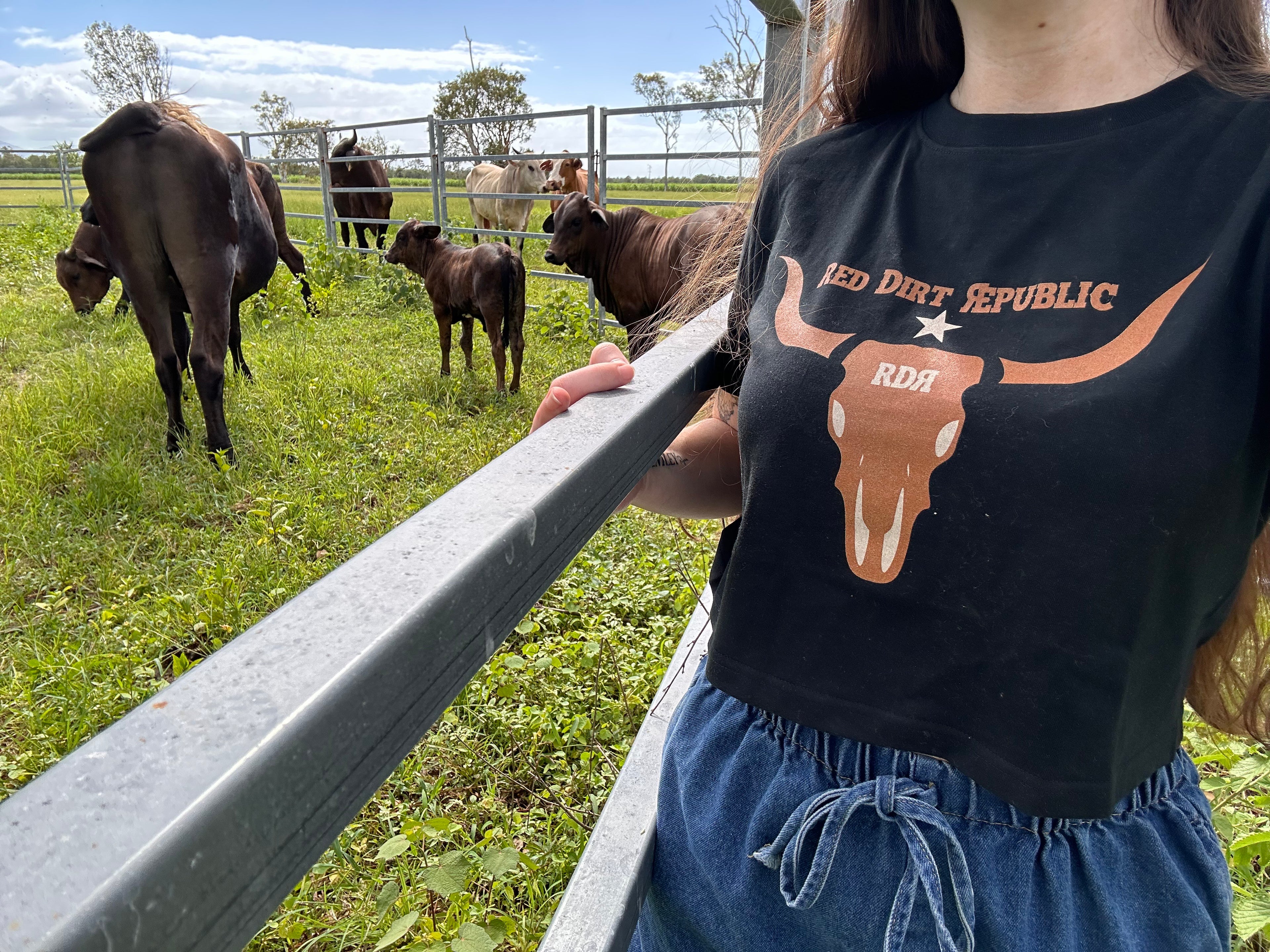 RDR Signature Cropped T-Shirt Black