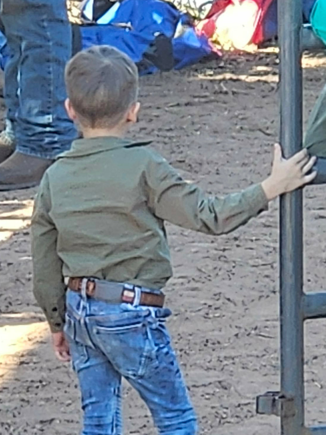 Kids Outback Work Shirt - Army Green