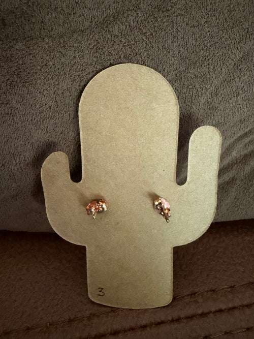 Cowhide Studs - Authentic Outback Leather Earrings (set 3)
