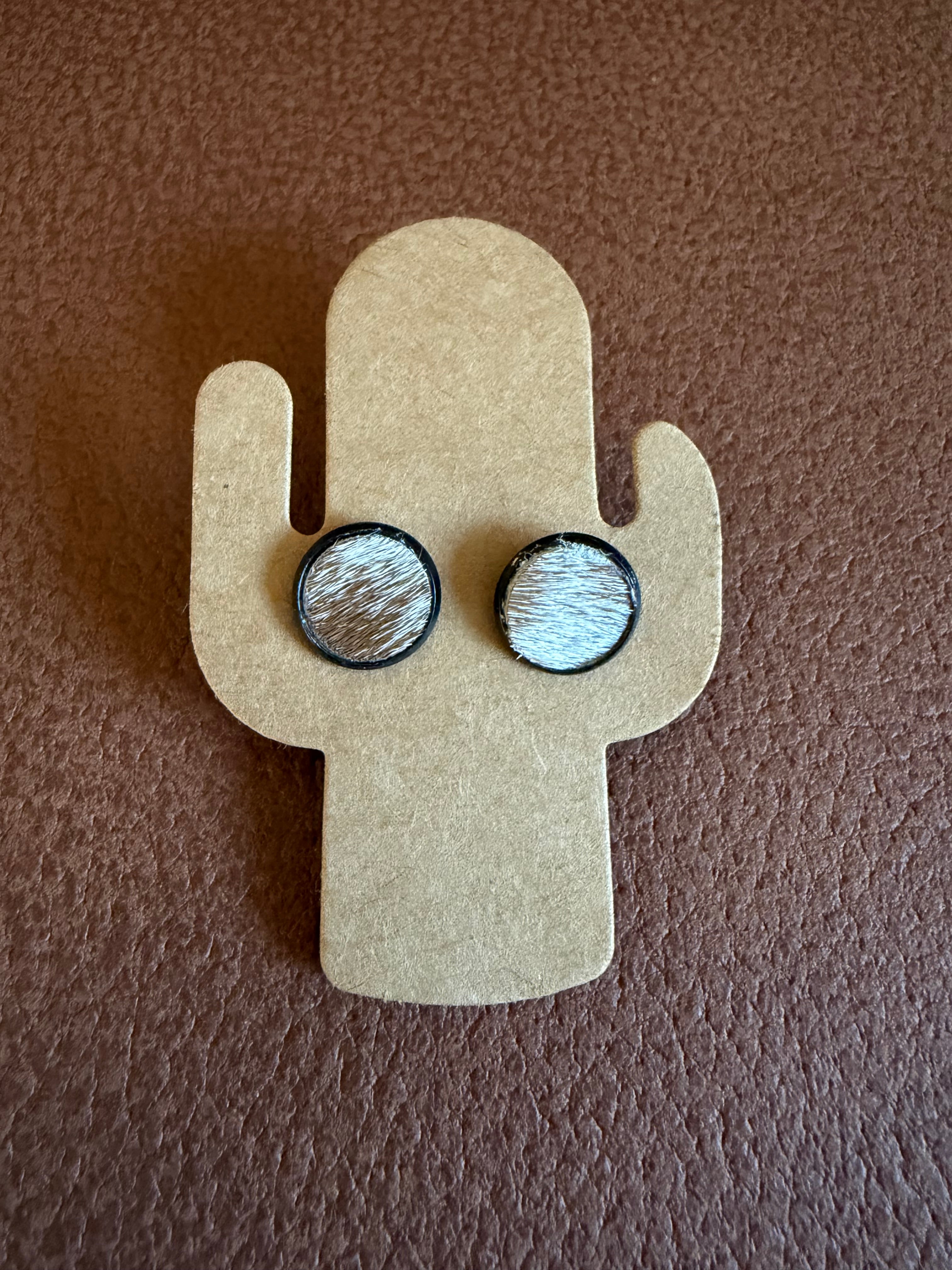 Cowhide Studs - Authentic Outback Leather Earrings (set 9)