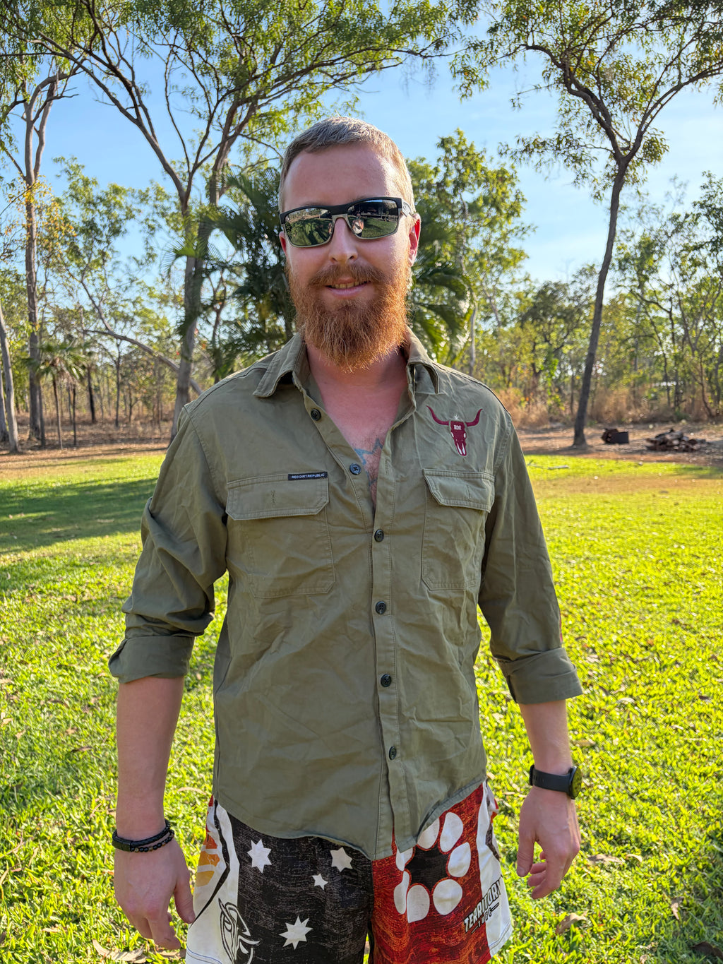 Men’s fit RDR Outback Work Shirt - Army Green