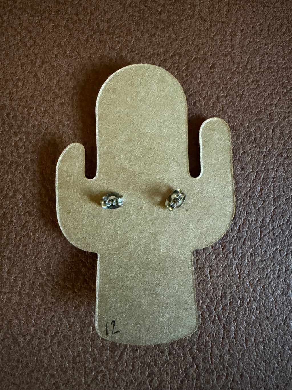 Cowhide Studs - Authentic Leather Outback Earrings (set 12)