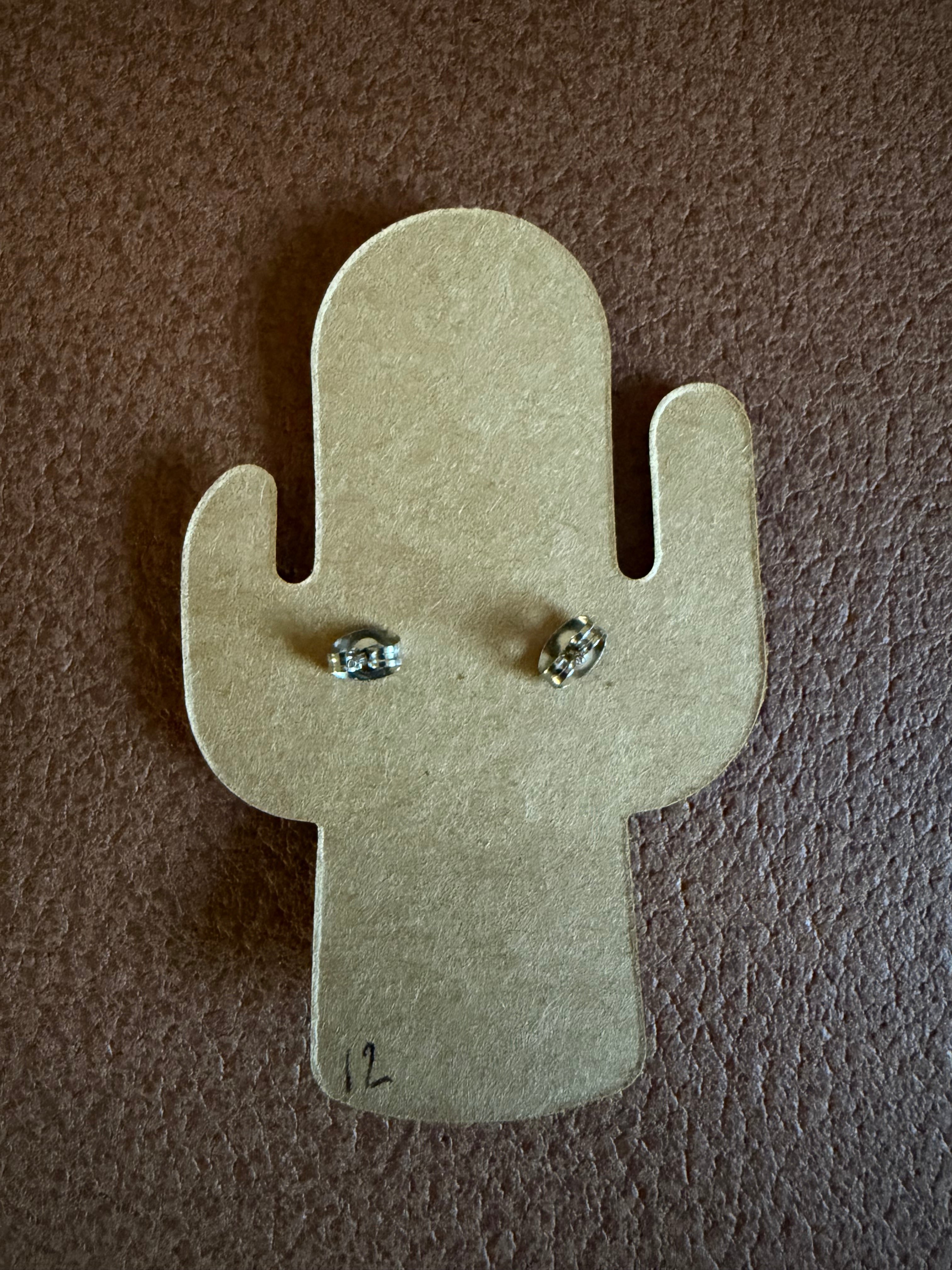 Cowhide Studs - Authentic Leather Outback Earrings (set 12)