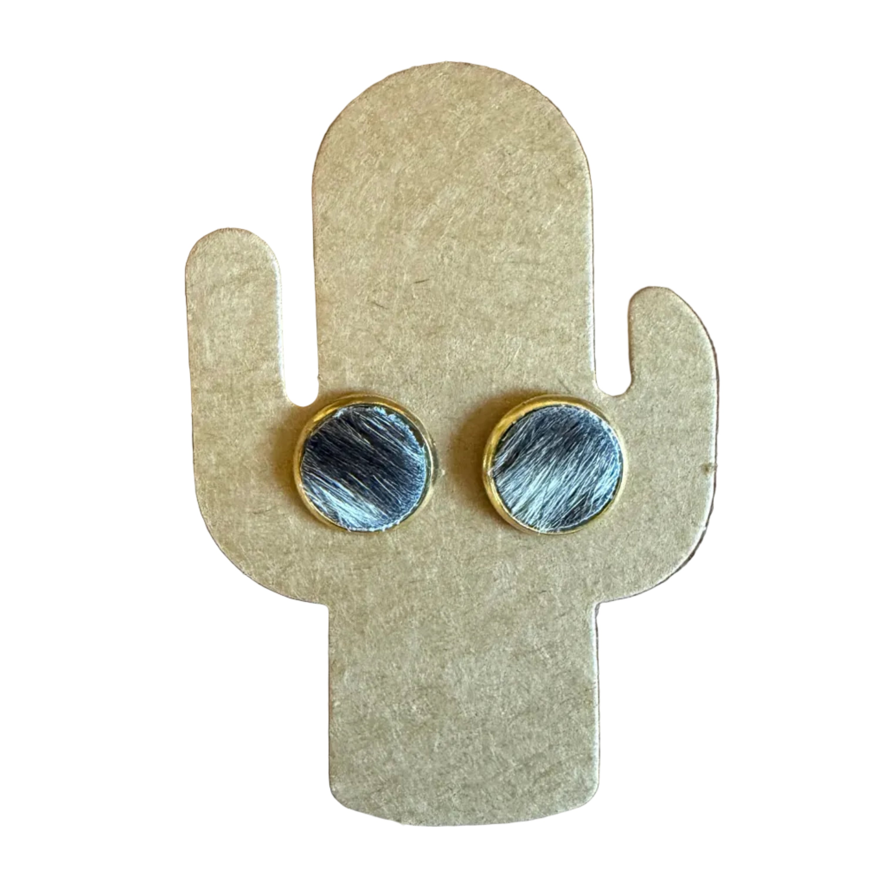Cowhide Studs - Authentic Outback Leather Earrings (set 8)