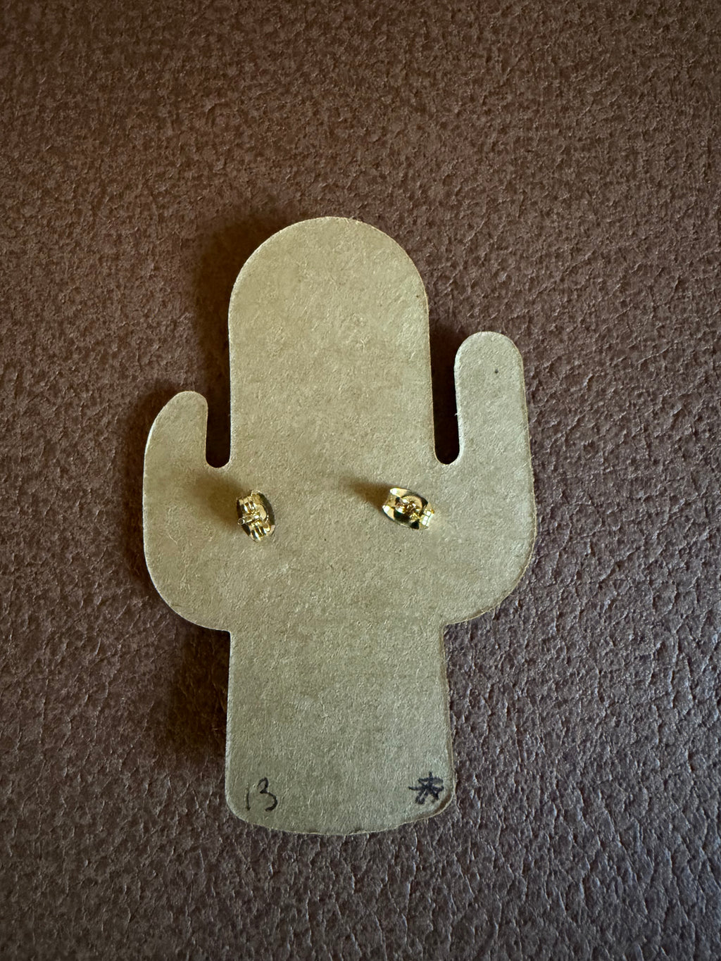 Cowhide Studs - Authentic Leather Outback Earrings (set 13)