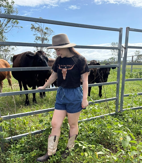 RDR Signature Cropped T-Shirt Black