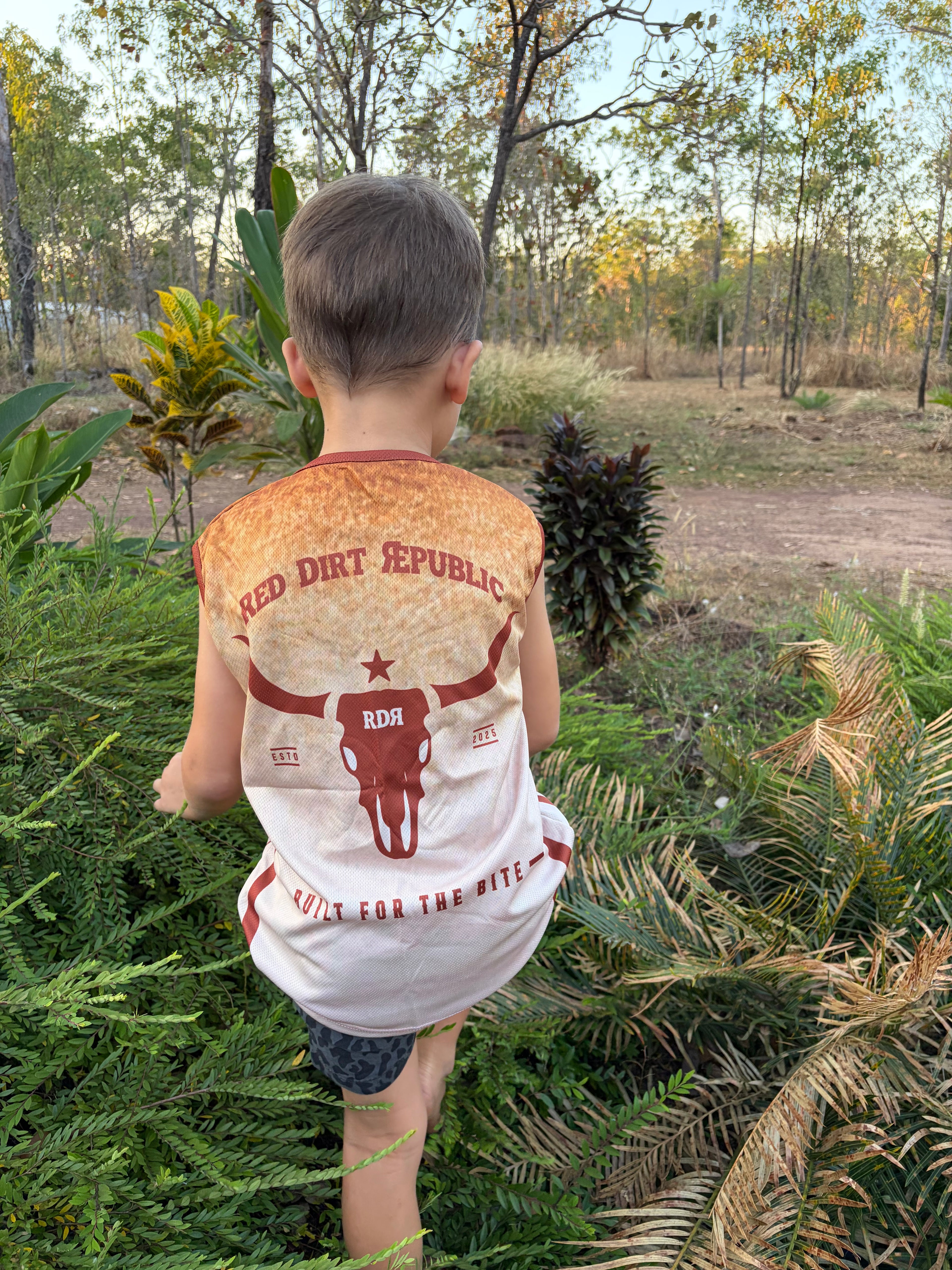 Kids Brown RDR Full Guard Fishing Singlet