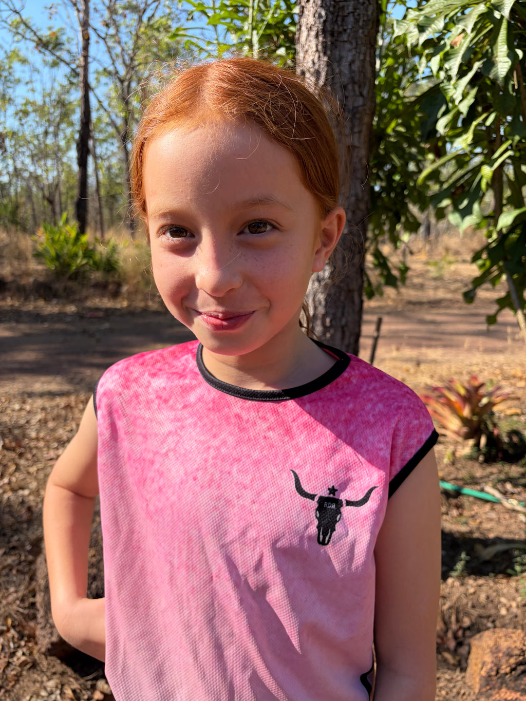 Kids Pink RDR Full Guard Fishing Singlet