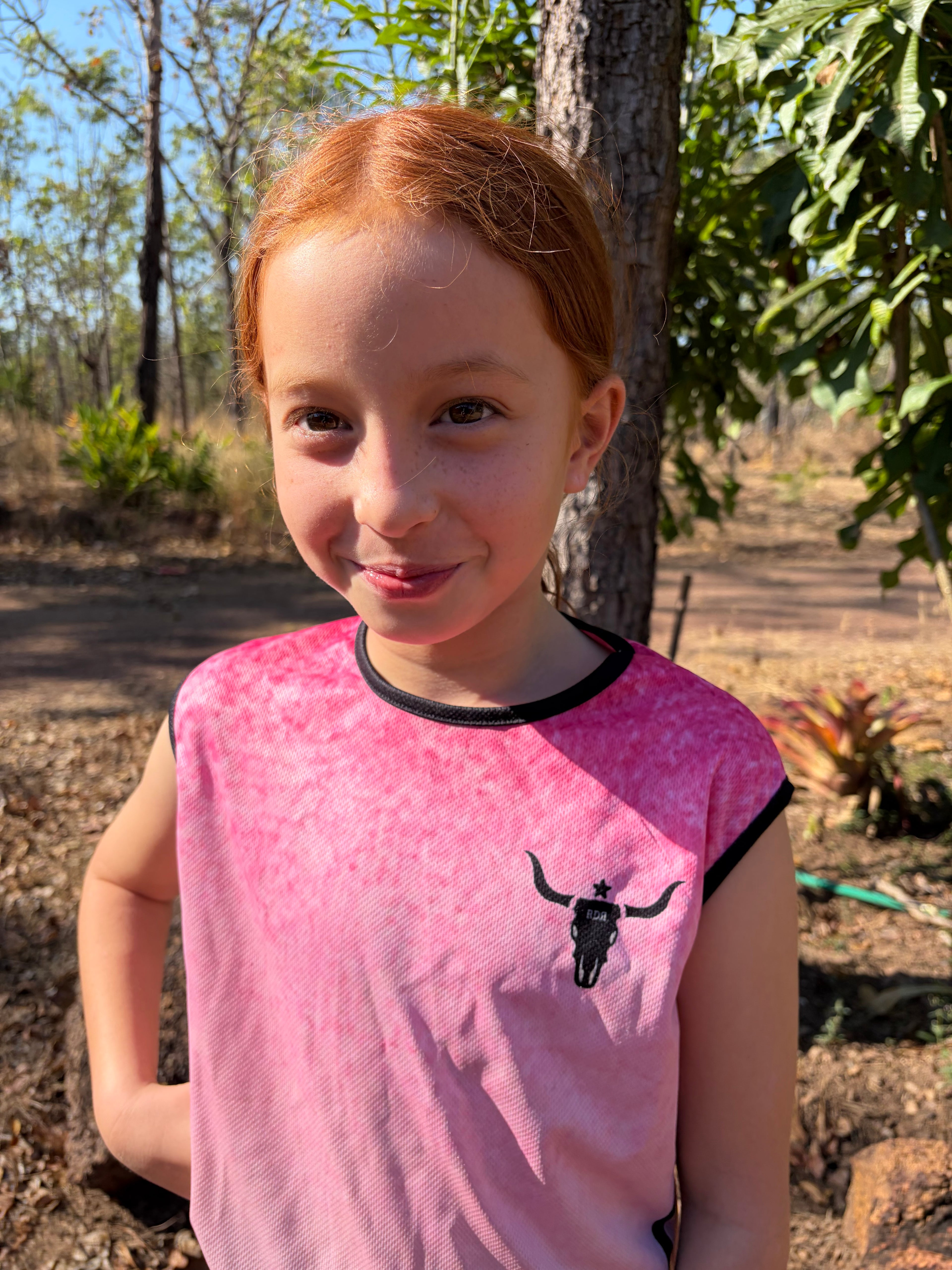 Kids Pink RDR Full Guard Fishing Singlet