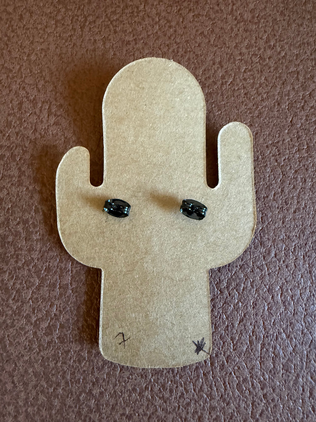 Cowhide Studs - Authentic Outback Leather Earrings (set 7)