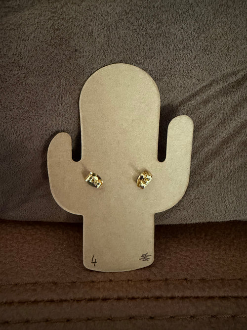 Cowhide Studs - Authentic Outback Leather Earrings (set 4)