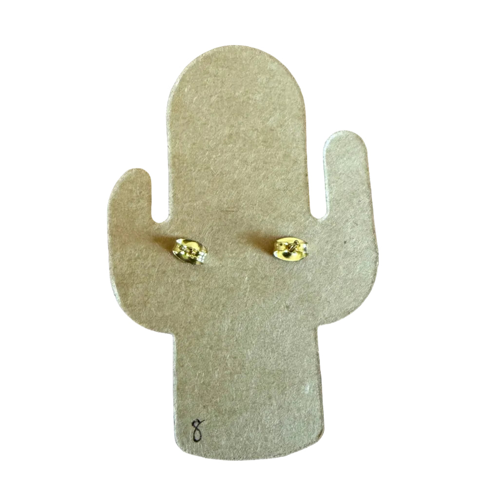 Cowhide Studs - Authentic Outback Leather Earrings (set 8)