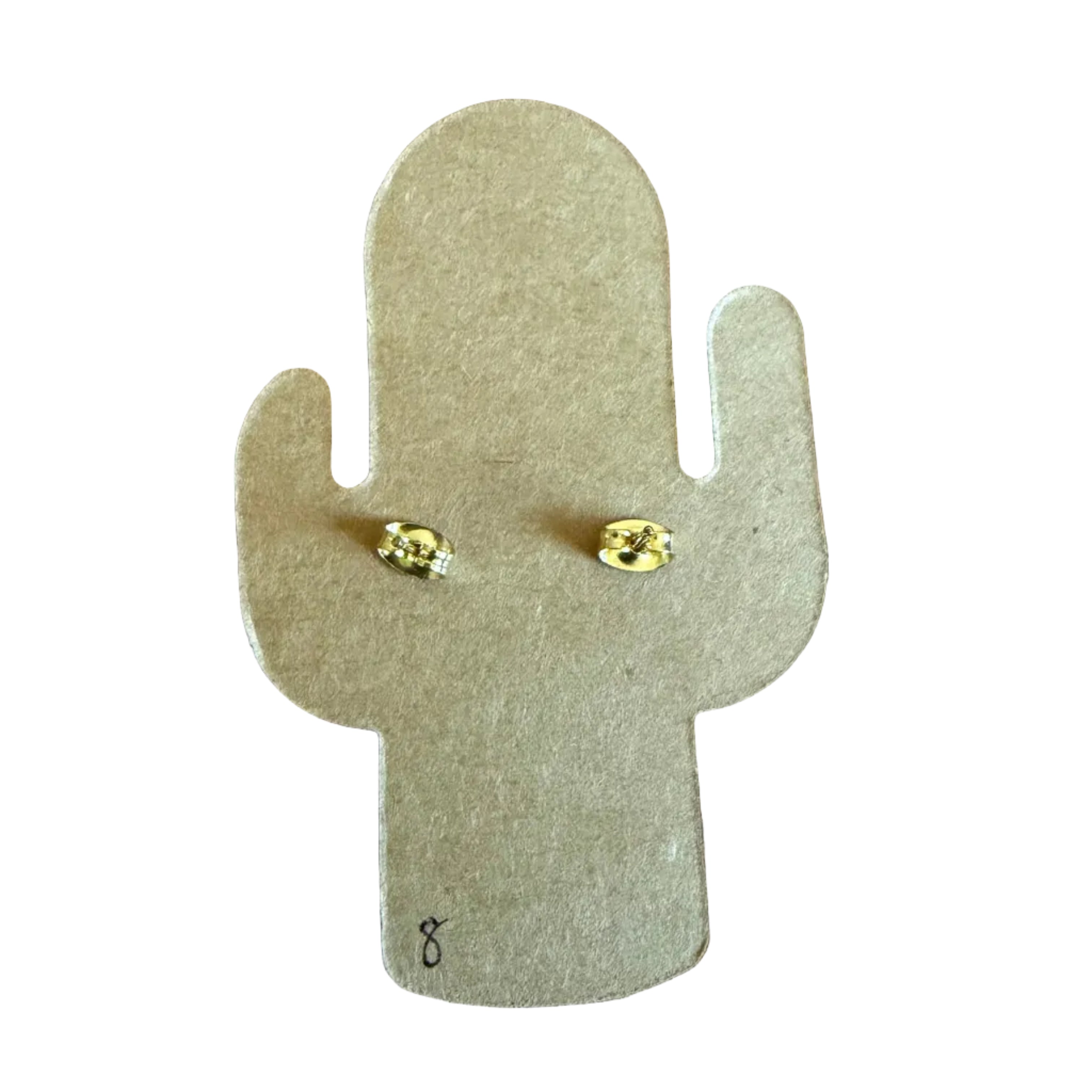 Cowhide Studs - Authentic Outback Leather Earrings (set 8)