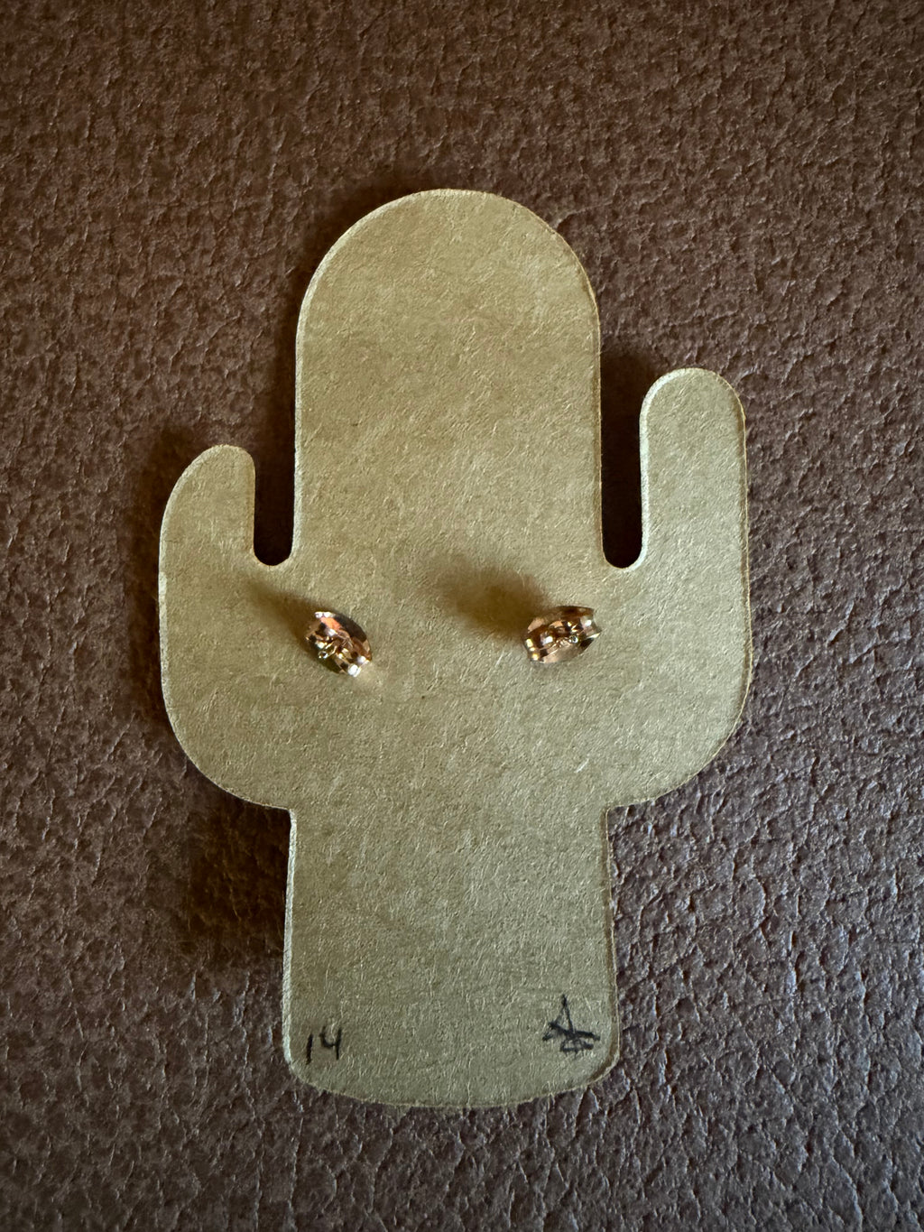 Cowhide Studs - Authentic Leather Outback Earrings (set 14)